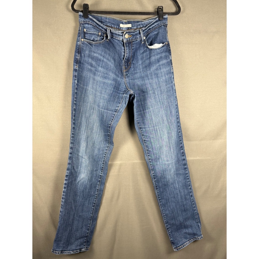 Levis 505 Straight Jeans Womens 29 Blue Medium Wash Denim Stretch